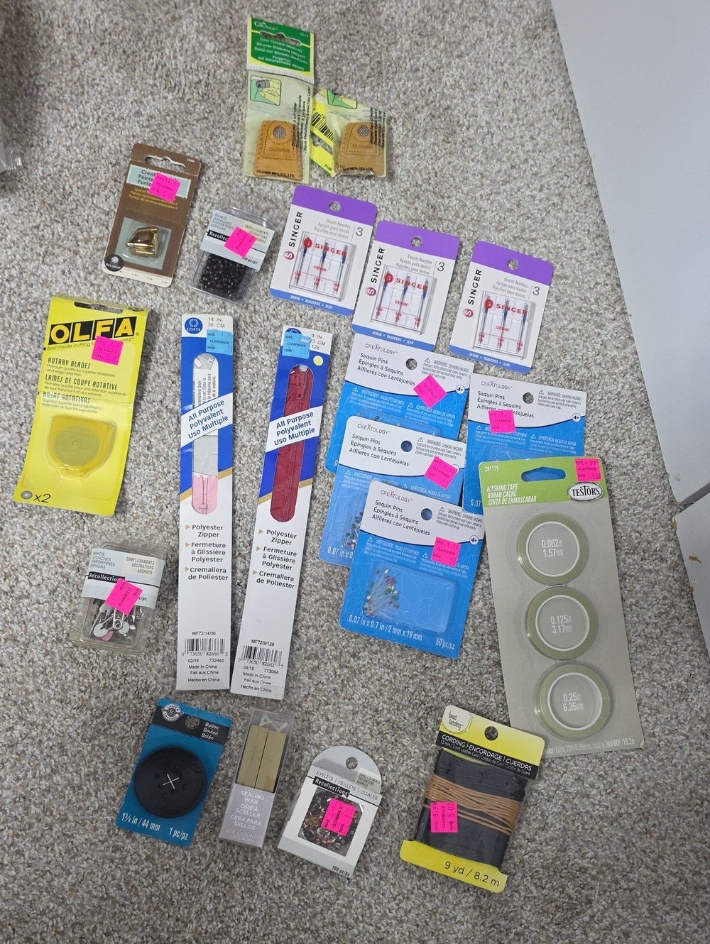 Assorted Sewing Notions Pack - Multiple Colors